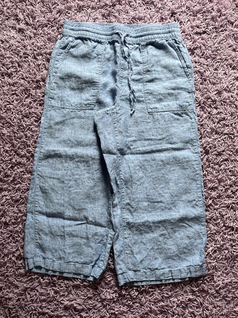 Lands End Linen Capri Pants